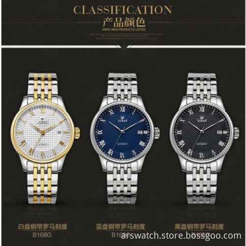 Premium high quality OEM brand stainless steel watch for men, stainless steel case and strap